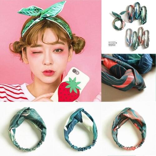 1PC Soft Vintage Cross Knot Elastic Hair Bands Solid Korean Girls Hairband Female Suede Headband Girls Hair Accessories