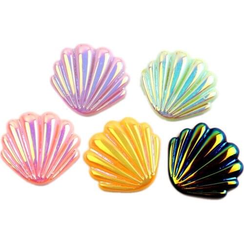10Pcs 41x37mm Mixed Resin Shell Cabochon Flatback Decoration Crafts Embellishments For Scrapbooking Diy Accessories