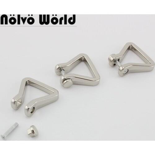 10pcs 5colors 19mm bags hardware top quality square edge Fat Screw d-ring for handbag metal accessory D ring screw