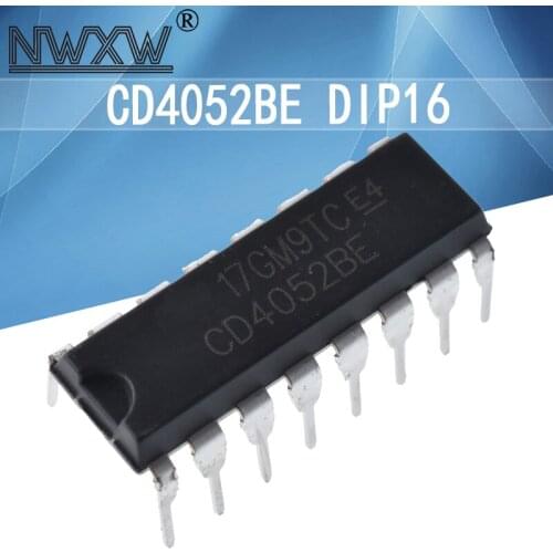 10PCS CD4052BE DIP16 CD4052 DIP 4052BE DIP-16 new and original IC
