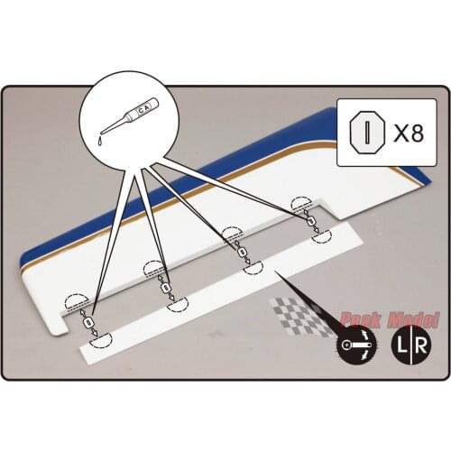 10pcs/lot Paper Hinges /hinge Folding Leaf / Aileron Tail Wing Connector, Kt , Foam , Balsa Rc Airplane Universal