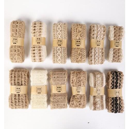 2M Natural Jute Burlap Ribbon Diy Gift Wrapping Hemp Vintage Ribbon Festival Wedding Decoration Party Crafts Christmas Decor