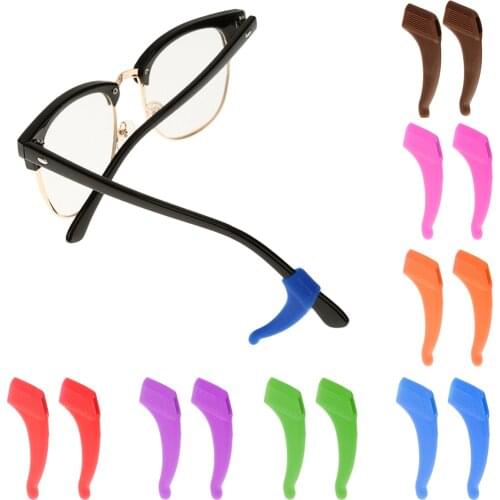2PCS Soft Anti Slip Ear Hooks Temple Tip Holder for Glasses Eyeglass Sunglasses