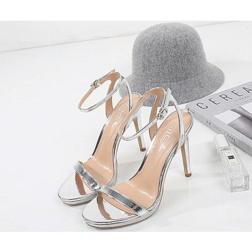 2021 New Fashion Design Summer Shoes For A Line Ankle-Strap Women High-heeled Sandals Ladies Open-toe Sexy Party Pumps Model