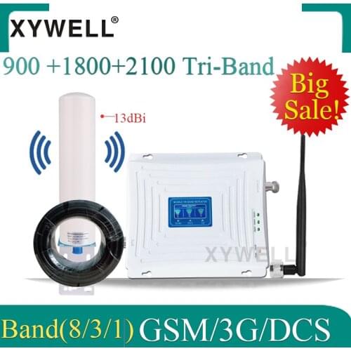 900/1800/2100 Tri-Band 4G Signal Booster 900/1800/2100mhz 2G 3G 4G Mobile Network Cellular amplifier GSM Repeater 2G 3G 4G