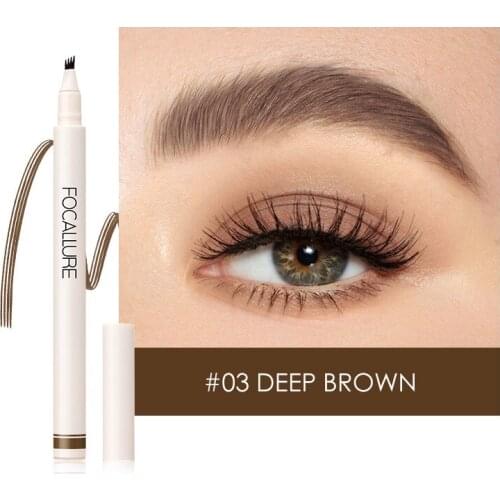 Hot 1PC Four Fork Liquid Eyebrow Pencil Eyes Waterproof Natural Eyebrow Enhancers Women Makeup Long Lasting Easy To Wear TSLM1