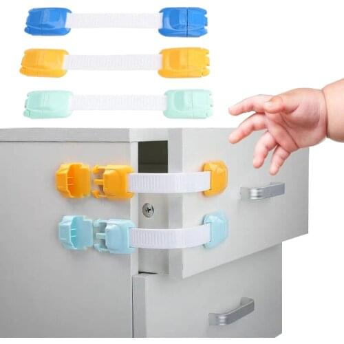 1/2 pcs Baby Safety Child Protection Cabinet Drawer Refrigerator Lock Plastic Material Security Lock For Children Cabinet Locks
