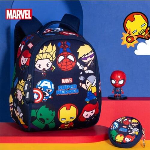 Disney Genuine Cartoon Backpacks Kids Anti-lost Backpack Boys Breathable Kindergarten School Bags Spiderman Toddler Backpacks