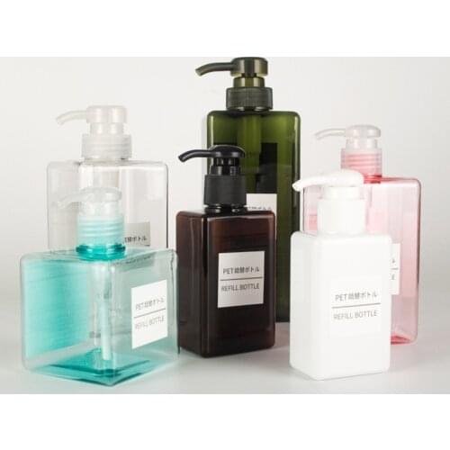 12pcs 100ml 150ml 250ml 280ml 450ml 650ml Lotion Plastic Bottles Shampoo Pump Bottle Shower Gel Pump Bottles Container Dispenser