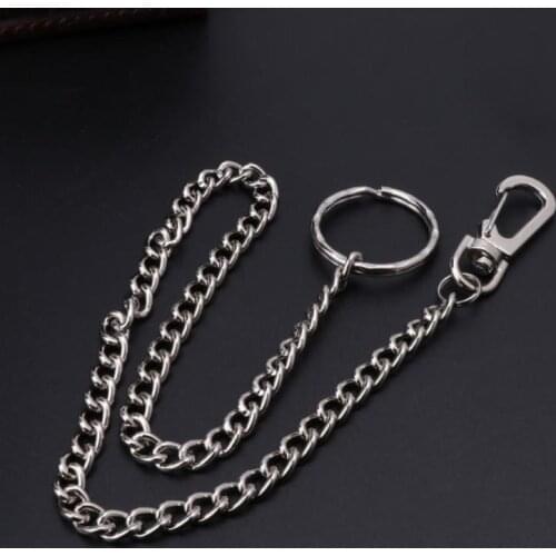 Long Metal Wallet Chain Leash Pant Jean Keychain Ring Clip Mens Hip Hop Jewelry Trousers chain Wallet Belt Rock Punk Keychain