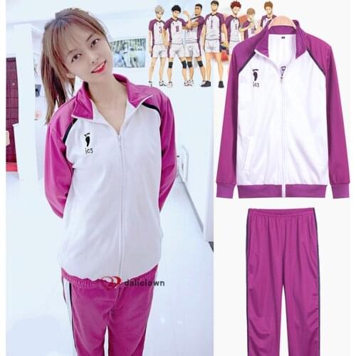 Haikyuu Shiratorizawa Academy High School Uniform Jacket Coat Pants Sportswear Volleyball Jersey Anime Haikyu Cosplay Costume