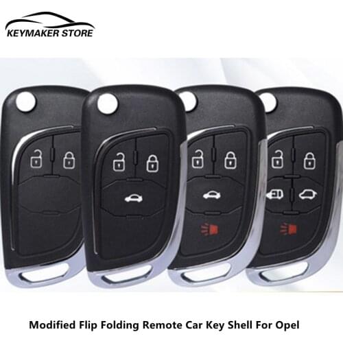 OkeyTech Modified Flip Folding Car Key Shell For Opel 2/3/4/5 Buttons Flip Folding Remote Car Key Shell For Chevrolet For Opel