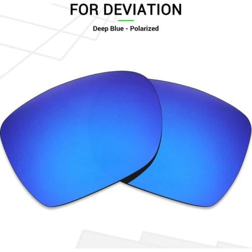 Mryok Anti-Scratch POLARIZED Replacement Lenses for Oakley Deviation Sunglasses Deep Blue