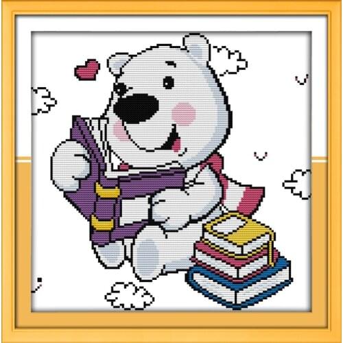 Study hard cross stitch kit 14ct 11ct count print canvas stitching embroidery DIY handmade needlework