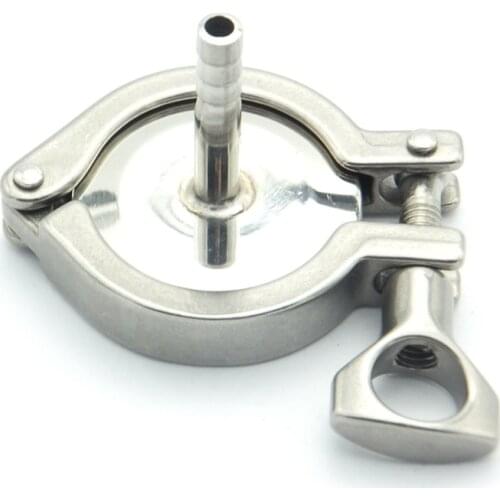 304 Stainless Steel Sanitary Pipe Fitting Set 10mm Hose Barb Ferrule + 1/2" Tri Clamp + Silicon Gasket + End Cap