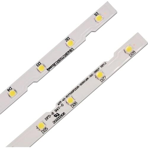 New 2pcs 28 LED Strip Light Strip for Samsung 43 "TV UE43NU7100U AOT_43_NU7100F_2X28_3030C BN44-00947A UE43NU7120U