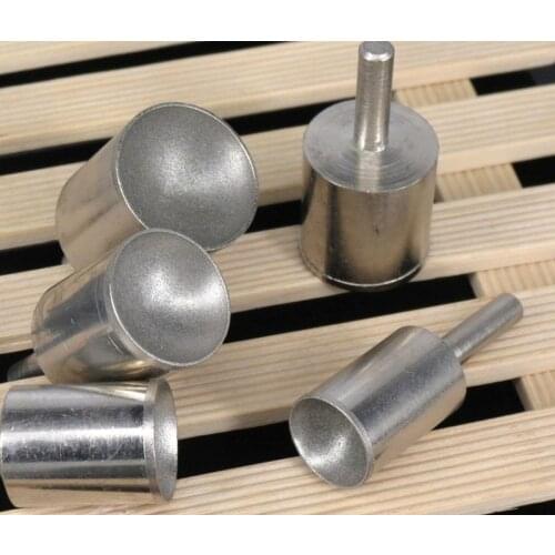 New 7pcs/set OD10-16mm 600# Diamond Grinding Heads Cylindrical Wheel Ball Polishing Tools for Beeswax Agate Jade