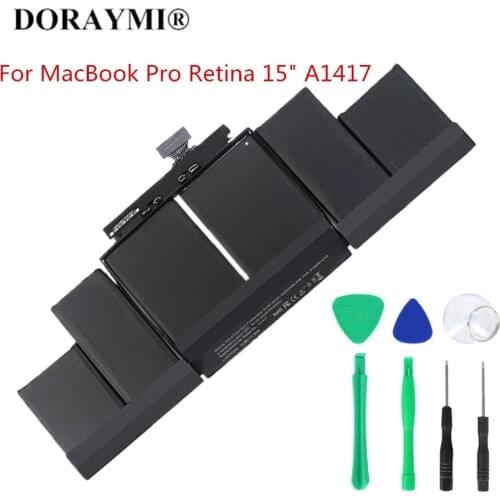 New Laptop Battery For Apple A1417 A1398 MacBook Retina Pro 15" 2012 Early-2013 ME665LL/A ME664LL/A MC976LL/A MD831LL/A Bateria