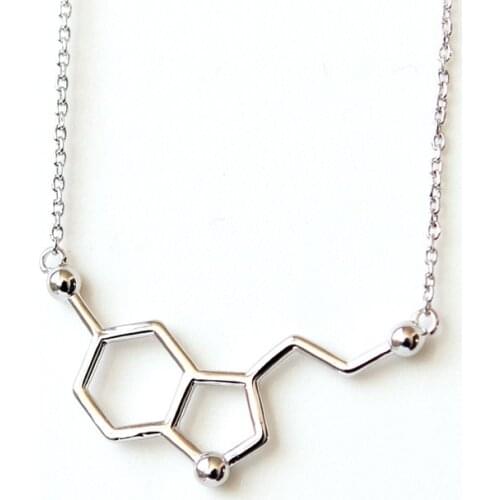 Daisies One PieceChemistry Serotonin Necklace Serotonin Molecule Necklace Sister Gift Best Friend Gift