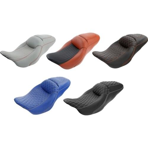 Motorcycle Driver Passenger Seat For Harley Touring Road King Road Tri Glide Electra Glide Standard Street Glide 2009-2021 19 18