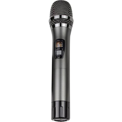FULL-Wireless Microphone Metal Cordless Handheld Mic System With Rechargeable Receiver Singing Party Wedding DJ Speech