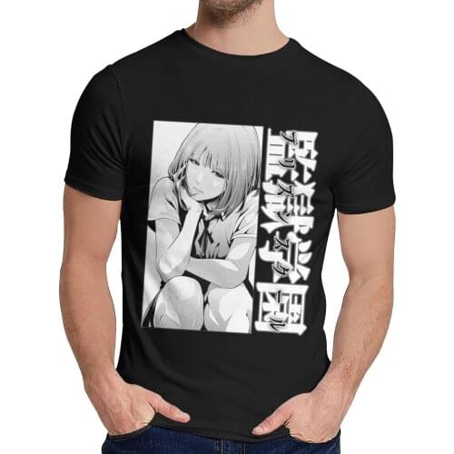 Popular Anime Prison School Sexy Hana Midorikawa T Shirt For Man New Design Soft Cotton Fashion O-neck Camiseta