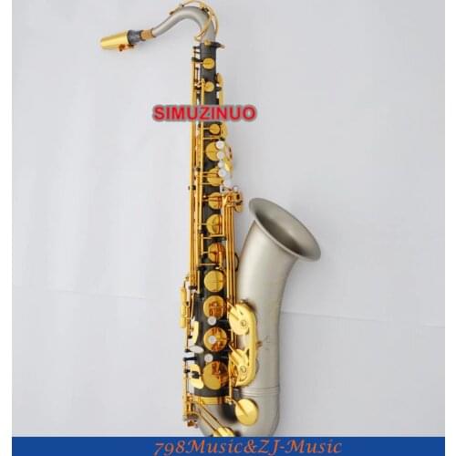 Professional Yellow Antique Tenor Saxophone sax High F# Saxofon New Case