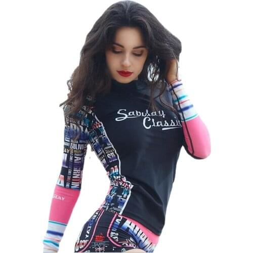 SABOLAY Women Sunscreen Surf Clothing Outdoor Snorkeling Clothing Female Long Sleeved Sun Jellyfish Swimsuit Rashguards Surfing