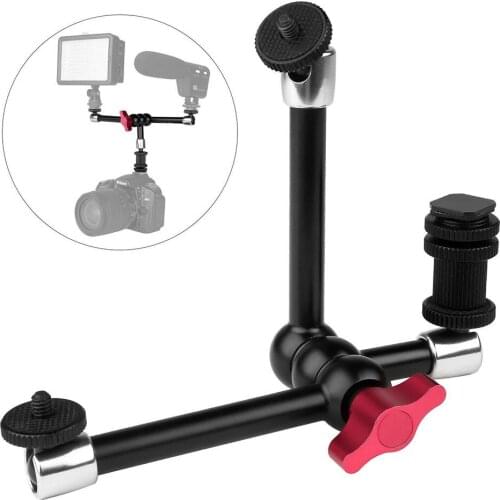 Camera Tripod Super Clamp 11 Inch Magic Articulated Arm for Mounting HDMI Monitor LED Light LCD Video On Camera Max Load 10KG