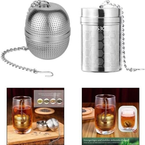 Tea Strainer Tea Filters Hanging for Most Mug Cups Teapots Kettle with Chain