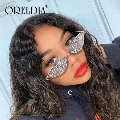 Top Brand Designer Cat Eye Sunglasses Ladies Small Sexy Luxury Color Rhinestone Sunglasses Ladies Retro Glasses Oculos De Sol