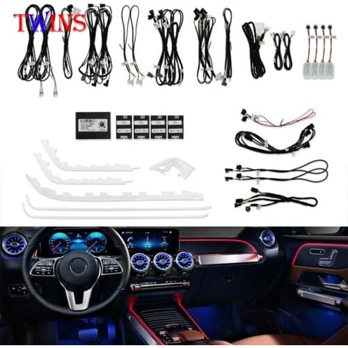 Inter door Ambient Light For Mercede GLB b a gla cla class 2020 64 color Car Turbine outlet led Luminous cover Co-pilot led trim