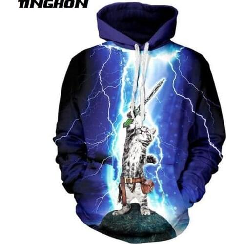 XS-7XL Summer Fashion Men Women T Shirt Animal Cat Hero Funny 3D Print Casual Hooded Jacket Hoodies Sweatshirts