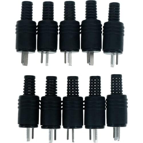 10pcs 2 Pin Din Male Plug Hifi Loudspeaker Audio Connector For Speaker