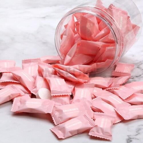 30-50pcs compressed Towel Disposable Candy Cotton Cleansing Towel Small Square Towel Portable Hotel Travel Compressed Face Towel