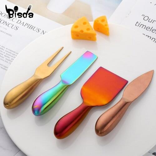 4Pcs/Set Cheese Tools Stainless Steel Cheese Knives Sets Kitchen Utensils Cutter Slicer Chef Spatula Pan Cake Tool Cheese Grater