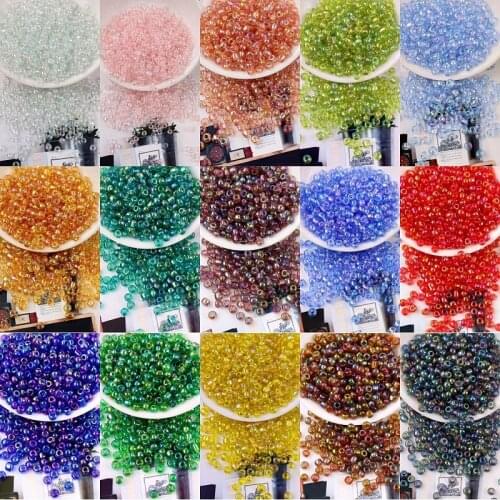 400Pcs 3mm 8/0 AB Colorful Glass Seedbead Crystal Czech Glass Seed Spacer Beads For DIY Handmade Jewellery Fittings Sew Material