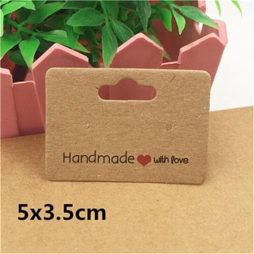 50Pcs Cloud Shape Hanging Hole 5*3.5cm 1 Pair Earring Packaging Cards Jewelry Display Gift DIY Packing Card Kraft Paper Cards
