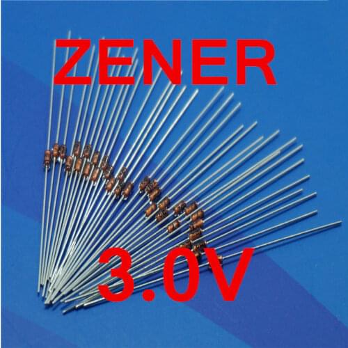 500 pcs/lot )3.0V 1/2W Zener Diode, 0.5 Watt, DO-35 Package