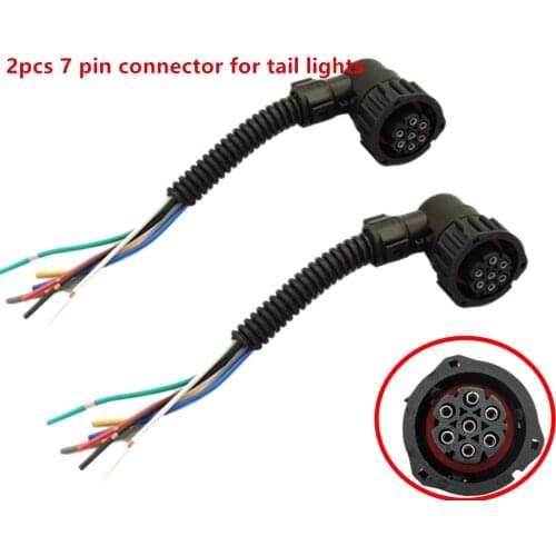 50x 7 Pin Car Male Plug For Volvo Heavy Truck For Mercedes-benz Actros Tail Light Assembly Connector Wire For dongfeng tianlong