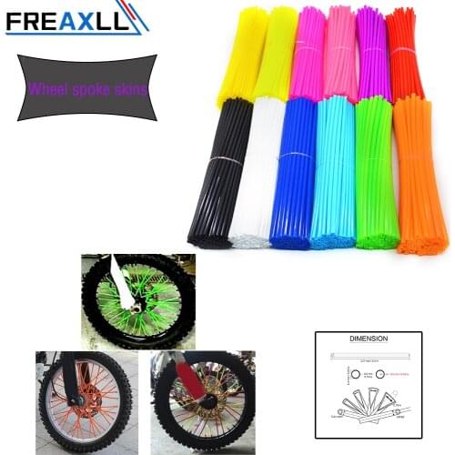 72 pcs Universal Wheel RIM Wraps Coats Spoke Skins Covers for Suzuki Kawasaki Yamaha XC f DR DRZ KLX250 RM RMX 85 125 250