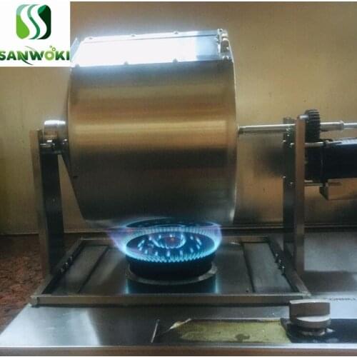 9L Soybean Roaster Machine Nut Grains Medicine Multifounctional Roasting Machine LPG gas heating fried chestnut machine