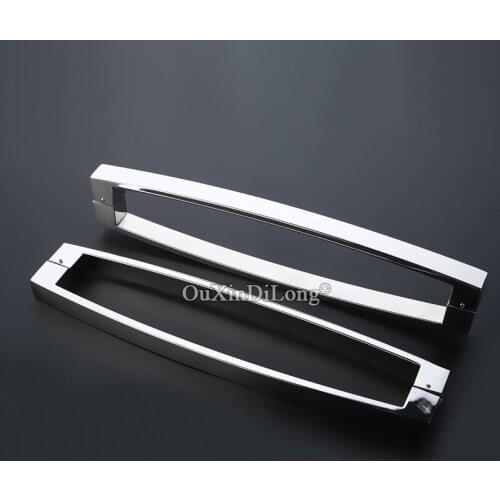 Brand New 2PCS Stainless Steel Frameless Bathroom Shower Glass Sliding Door Handles Glass Door Pull / Push Handles CC 225/440mm