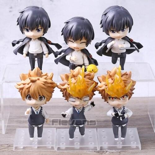 Anime Cartoon Hitman Reborn Sawada Tsunayoshi Hibari Kyoya PVC Figures Toys 3pcs/set
