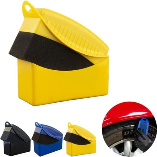 Car tires with lids,Tire Contour Dressing Applicator Pads polishing oiling sponge brush interior trim corners waxing sponge