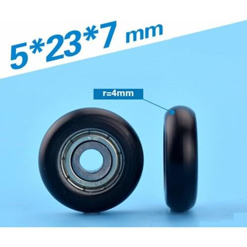 Free Shipping sliding door windows pulley round type door bearing roller 5*23*7 roller