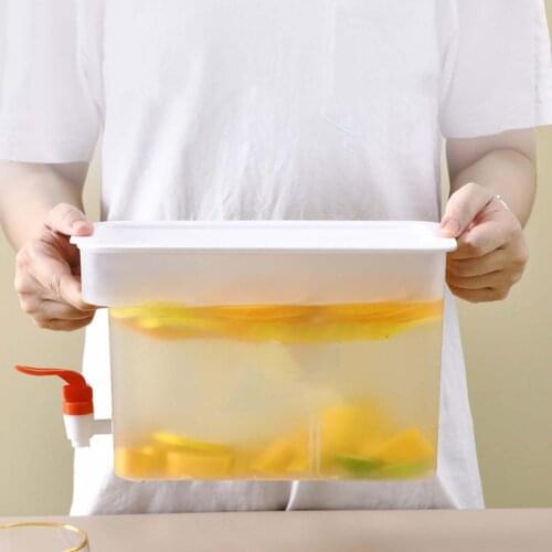 3.5 L/2.5L Cold Water Bottle With Faucet Large Refrigerator Juice Bucket Cold Water Pot Fruit Teapot Lemon Kettle Water Tangk