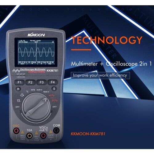 KKmoon 40MHz 200Msps/S Multimeter Digital Storage Scopemeter 2-in-1 Digital Oscilloscope OSC 6000 Counts True RMS Multimeter