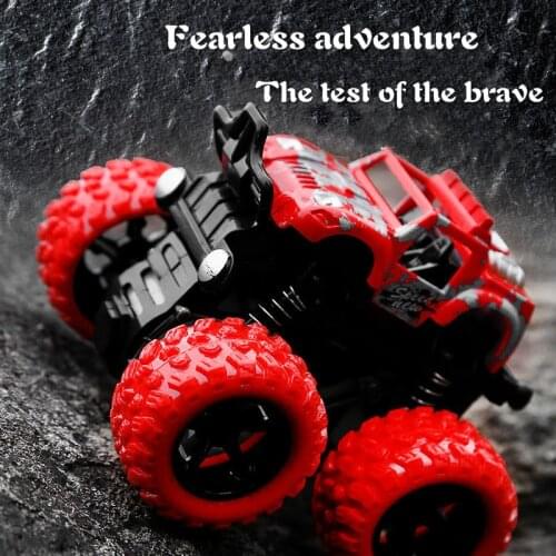 2020 childrens toys four wheel drive inertia cross country tumbling cart with stunt boys model toy