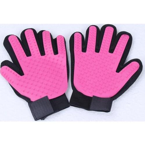 Pet groomer glove for Gentle Efficient Pet Dog Cat Grooming Glove Mitts Brush Comb Groomer Tool Massage Right Left